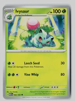 Ivysaur 002/165 Uncommon 151 Pokemon NM - Image 1