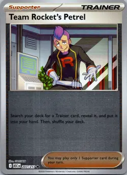 TEAM ROCKET'S PETREL 207/217 UNCOMMON ASCENDED HEROES POKEMON REVERSE HOLO NM/M - Image 1