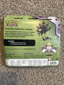 Pokemon XY Fates Collide Zygarde Pin Blister 3 Booster Packs Sealed Worn - Image 2