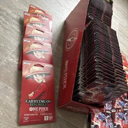 LOT (65) OP-16 The Time Of Battle Booster & (10) One Piece Carrying His Will - Image 5