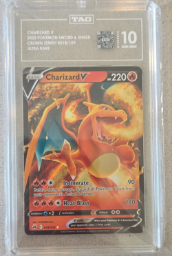 TAG 10 Charizard V 153/172 SWSH09 Brilliant Stars Full Art Holo UR EN - Image 1