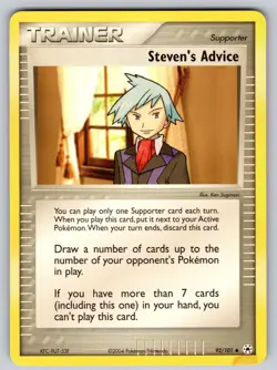 Steven's Advice 92/101 Uncommon Hidden Legends Pokemon Moderately Played - Image 1
