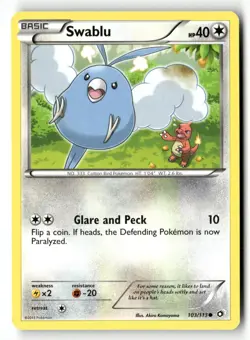 SWABLU 103/113 C LEGENDARY TREASURES POKEMON NM/M - Image 1