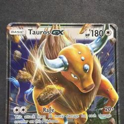 Pokemon Card TCG Sun & Moon Base Set Tauros GX 100/149 Ultra Rare Holo HP - Image 3