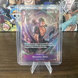 Bandai One Piece Card Game Roronoa Zoro OP09-076 Secret Rare Alt Art Foil EN - Image 1