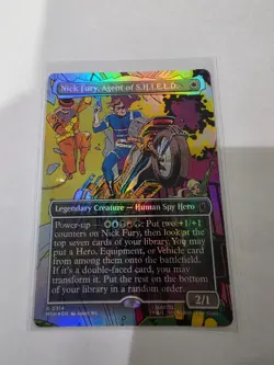 Nick Fury, Agent of S.H.I.E.L.D. Borderless FOIL MTG MSH Nm/M *ON HAND* - Image 1