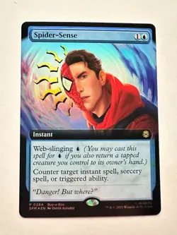 MTG Spider-Sense Foil Borderless Nm Marvel's Spider-Man Promo - Image 1