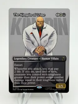 MTG Marvel Super Heroes THE KINGPIN OF CRIME Borderless Rare #374 - Image 1