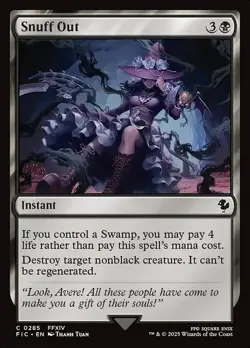 Magic The Gathering MTG SNUFF OUT FINAL FANTASY NM Near Mint - Image 1