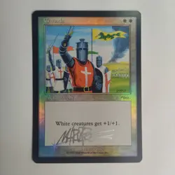 MTG Crusade Player Rewards (FOIL) - Signed by Artist Mark Poole (Silver) - Image 1