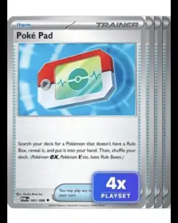 4x Poke Pad 081/088 UC Perfect Order Pokemon NM/M Playset x4 - Image 1