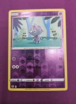 Pokemon Asako Ito Crochet Espurr 081/195 Reverse Holo Common Basic 60 HP ENG - Image 1