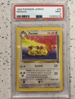 1999 Pokemon Jungle Persian #42 PSA 9 - Image 1