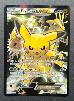 Pikachu EX Promo XY124 - REGULAR / STANDARD SIZE - Black Star Promo TCG Pokemon - Image 2