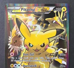 Pikachu EX Promo XY124 - REGULAR / STANDARD SIZE - Black Star Promo TCG Pokemon - Image 4