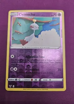 Pokemon Asako Ito Crochet Chimecho 072/185 Vivid Voltage Reverse Holo Basic - Image 1