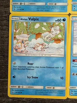 4 POKEMON NON HOLO ALOLAN VULPIX 30/156 + 21/145 + 27/147 + 39/236 + 53/214 LP - Image 4