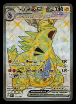 Tyranitar ex 211/197 Ultra Rare Obsidian Flames Pokemon Near Mint - Image 1
