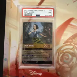 PSA 9 - Snow White Enchanted 206/204 EN2 Rise of the Floodborn - Disney Lorcana - Image 2