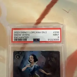 PSA 9 - Snow White Enchanted 206/204 EN2 Rise of the Floodborn - Disney Lorcana - Image 3