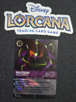 Disney Lorcana Inklands Enchanted Maleficent Mistress of All Evil EN NM Rare - Image 1