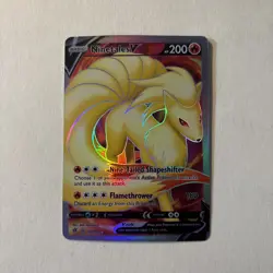 Ninetales V 177/192 Rebel Clash NM Full Art Ultra Rare Pokemon Card - Image 1