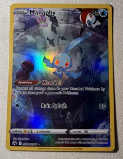 Pokemon TCG Manaphy GG06/GG70 Crown Zenith Galarian Gallery NM Condition - Image 1