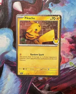 Pokemon Day 2026 Pikachu 051/162 Temporal Forces Stamped Cosmos Holo - Image 1