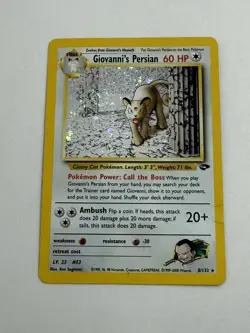 Giovanni's Persian 8/132 Gym Challenge Holo - Pokemon TCG- Swirl 🌀 - Image 1