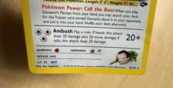 Giovanni's Persian 8/132 Gym Challenge Holo - Pokemon TCG- Swirl 🌀 - Image 3