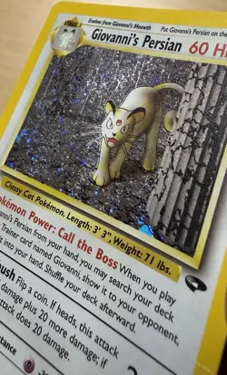 Giovanni's Persian 8/132 Gym Challenge Holo - Pokemon TCG- Swirl 🌀 - Image 4