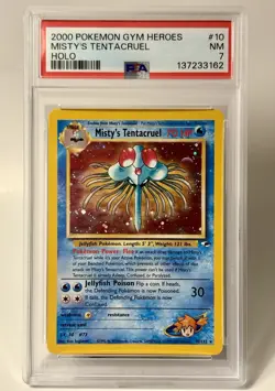 Misty’s Tentacruel Gym Heros Holo 10/132 Pokemon 2000 PSA 7 - Image 1