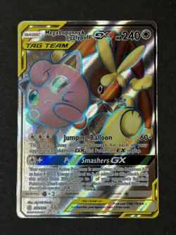 Mega Lopunny & Jigglypuff GX 225/236 AND 165/236 Cosmic Eclipse Pokemon TCG NM - Image 2