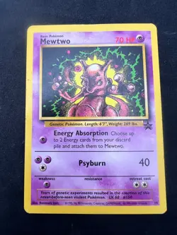 Mewtwo #14 Black Star Promo Wizards of the Coast Pokemon Card-Slight Crease HP - Image 3