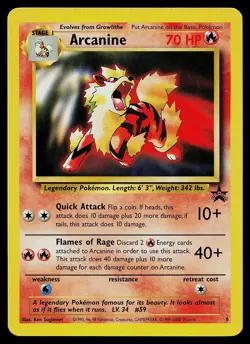 Pokemon Card - Arcanine Wotc Black Star Promo 6 Promo - Image 1