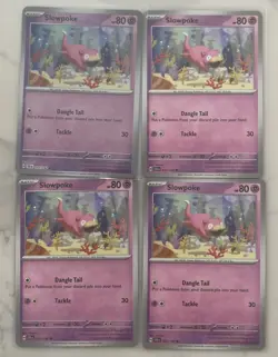 Slowpoke 57/142 Stellar Crown 3 Common 1 Reverse Holo Pokemon - Image 1