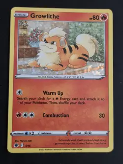 2022 POKEMON TCG GROWLITHE 4 MCDONALD'S PROMO CONFETTI HOLO MP - Image 1