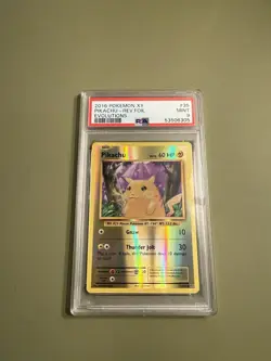 2016 POKEMON XY EVOLUTIONS PIKACHU - REVERSE HOLO AND CRACKED ICE PSA 9 BUNDLE - Image 3