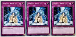 3 x SDCH-EN031 Spiritual Water Art - Aoi - Common 1st Edition LP/NM YuGiOh - Image 1
