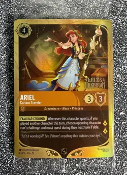 Disney Lorcana Wilds Unknown - Ariel Curious Traveler 43/P3 - Promo Foil - Image 1