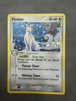 Persian 44/112 FireRed & LeafGreen 80 HP Reverse Holo Uncommon Pokemon Card - Image 1