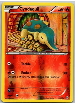 Cyndaquil 18/162 Common BREAKthrough Pokemon Reverse Holo - Image 1