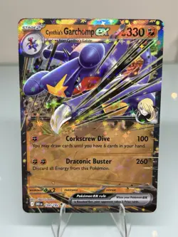 Pokemon TCG Destined Rivals Cynthia’s Garchomp Ex Promo + Cosmos Holo - Image 2