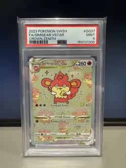 Simisear Vstar Pokemon Sword And Shield Crown Zenith GG37GG70 PSA 9 - Image 1