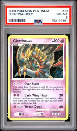 2009 POKEMON PLATINUM #10 GIRATINA-HOLO PSA 8 - Image 1