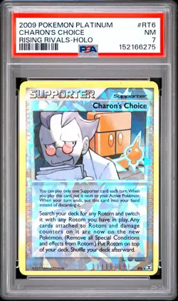 2009 POKEMON PLATINUM RISING RIVALS #RT6 CHARON'S CHOICE-HOLO PSA 7 - Image 1
