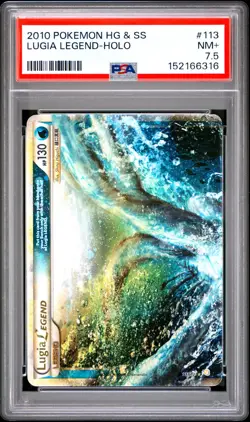 2010 POKEMON HEARTGOLD & SOULSILVER #113 LUGIA LEGEND-HOLO PSA 7.5 - Image 1