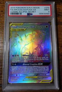 Arceus & Dialga & Palkia GX 258/236 PSA 9 Cosmic Eclipse Pokemon Card Graded PSA - Image 1