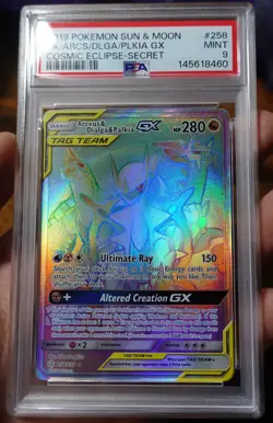 Arceus & Dialga & Palkia GX 258/236 PSA 9 Cosmic Eclipse Pokemon Card Graded PSA - Image 3