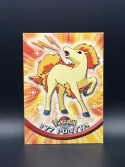 #77 Ponyta - Pokemon 2000 Topps Pokemon TV Animation Edition - BLUE LABEL - NM - Image 1